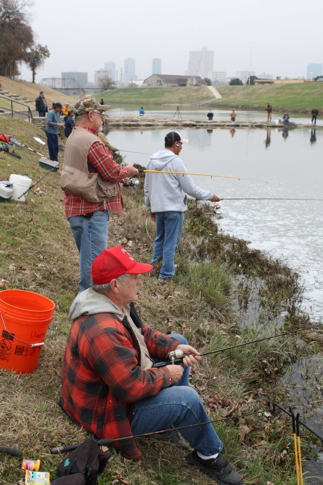 Trout stocking in River Park