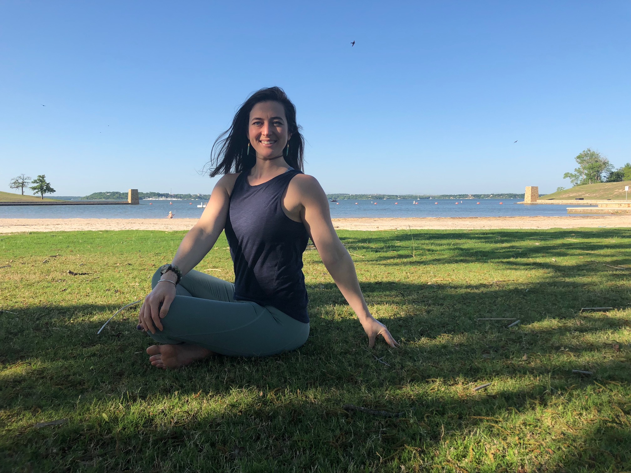 Free yoga on Eagle Mountain Lake