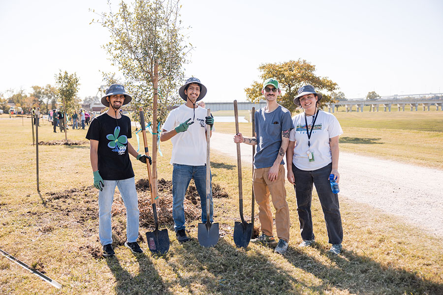 Arbor Day 2025 volunteers planting trees, photo 9 of 13